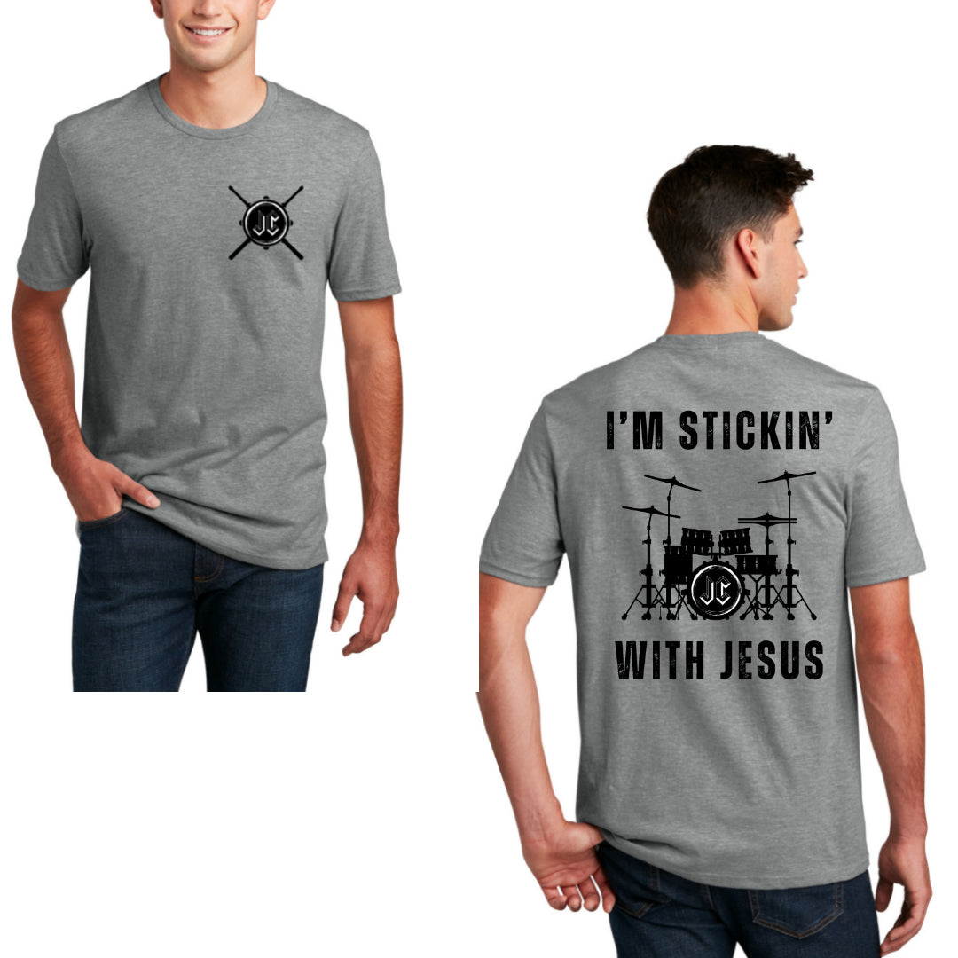 I'm Stickin with Jesus - Gray Frost Tee