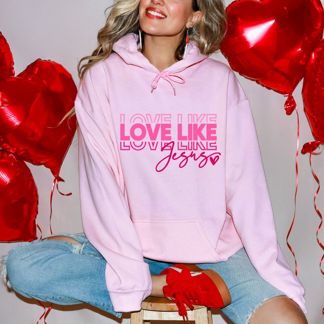 Love Like Jesus - Light Pink Hoodie