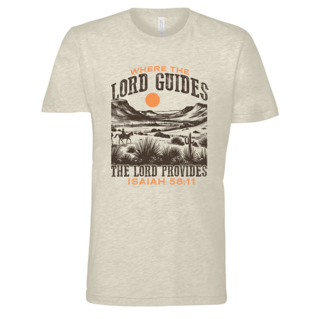 The Lord Provides - Heather Prism Natural Tee