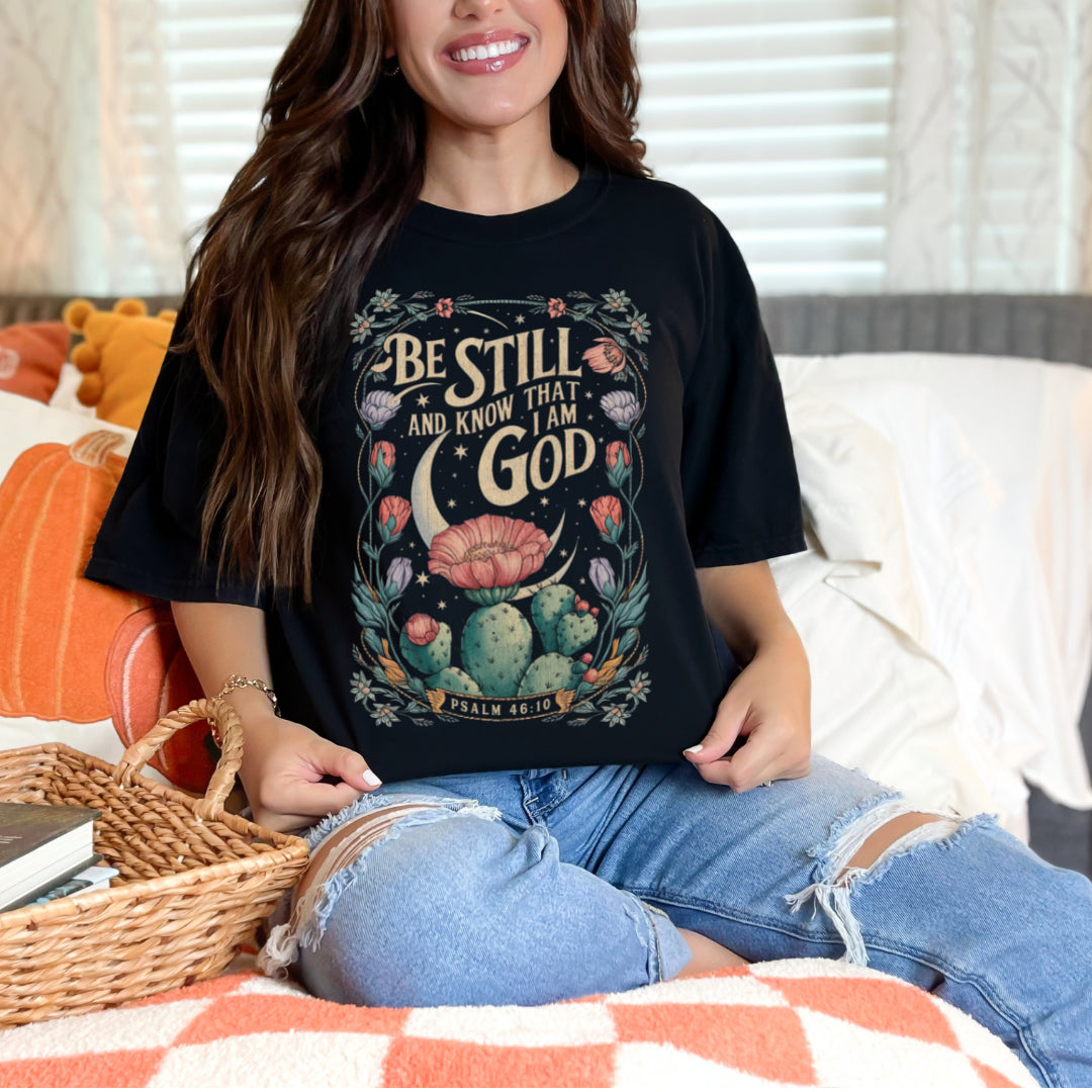 Be Still & Know - Black Tee