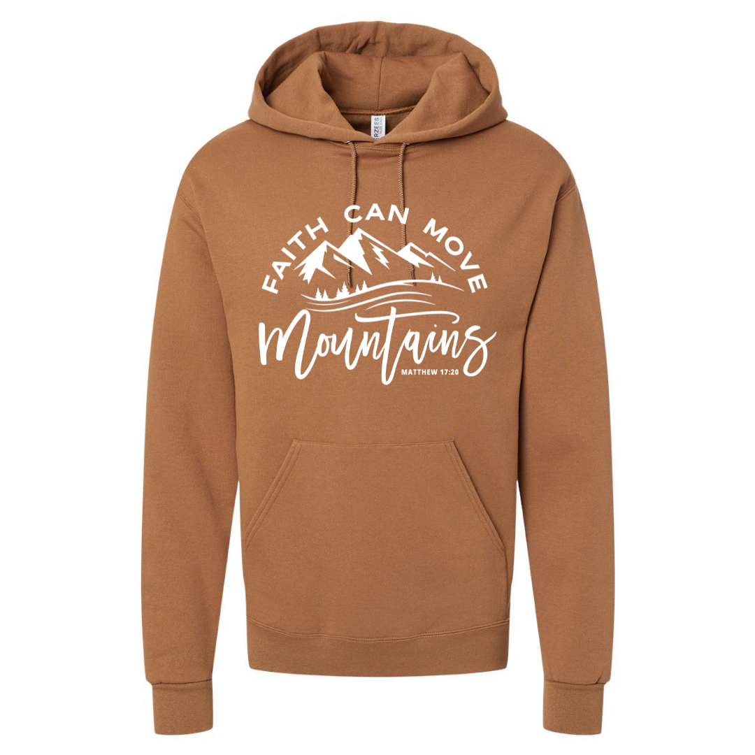 Faith Can Move Mountains - Golden Pecan Hoodie