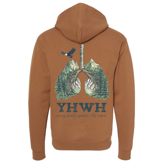 Every Breath Speaks His Name - Golden Pecan Hoodie