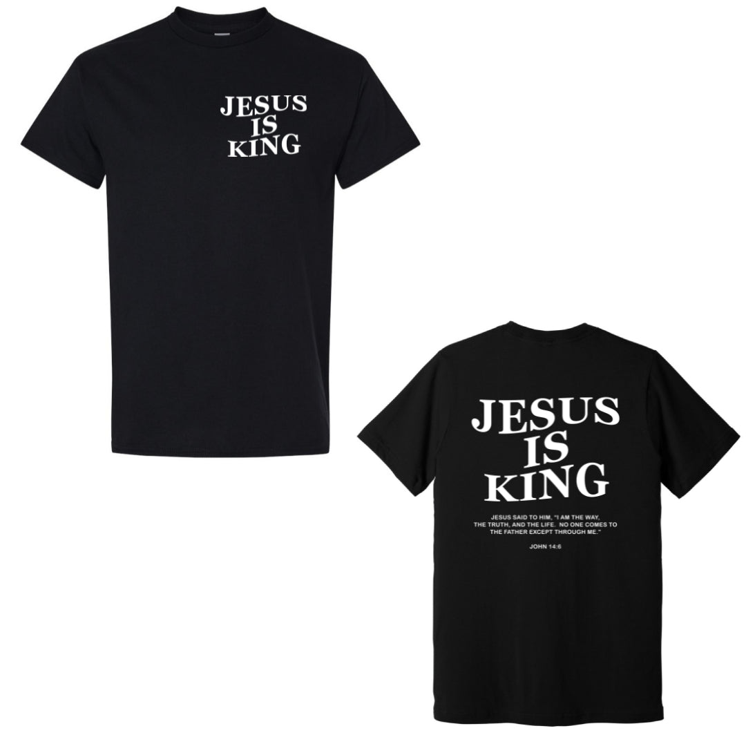 Jesus is King - Black Heather Tee