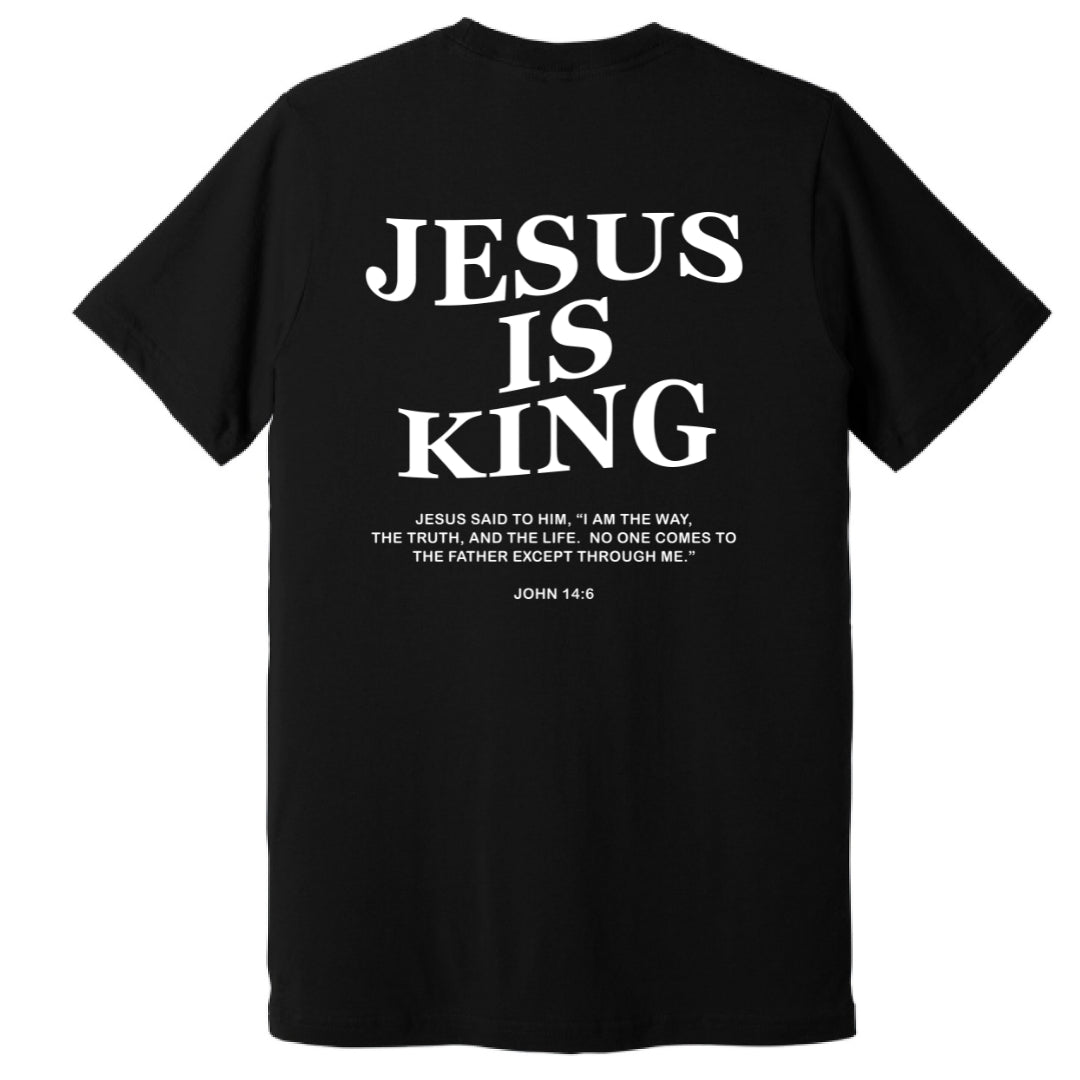 Jesus is King - Black Heather Tee