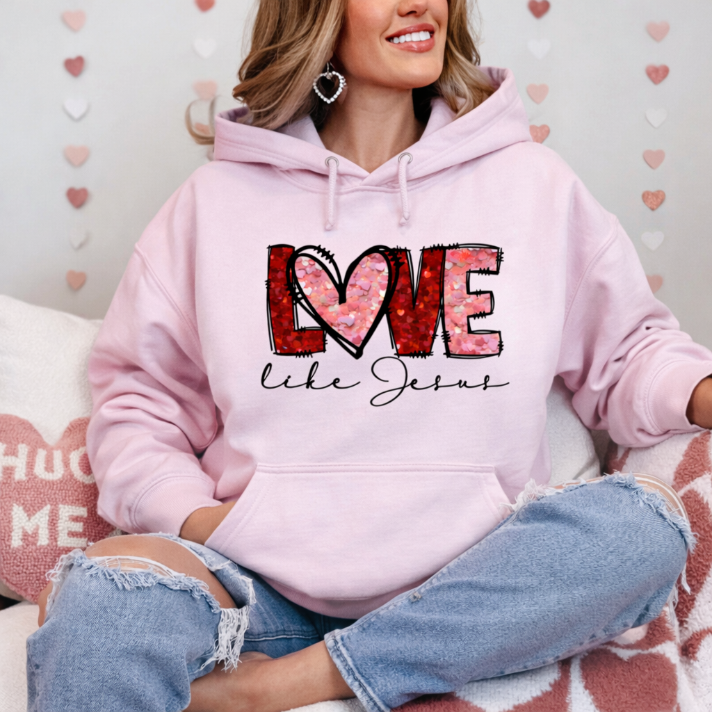 Love Like Jesus - Pale Pink Hoodie