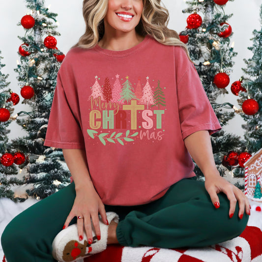 Merry Christ-mas - Crimson Tee