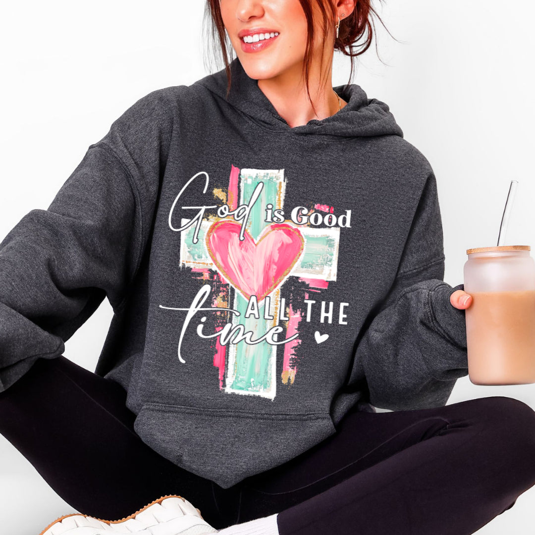 God is Good All the Time - Charcoal Heather Hoodie