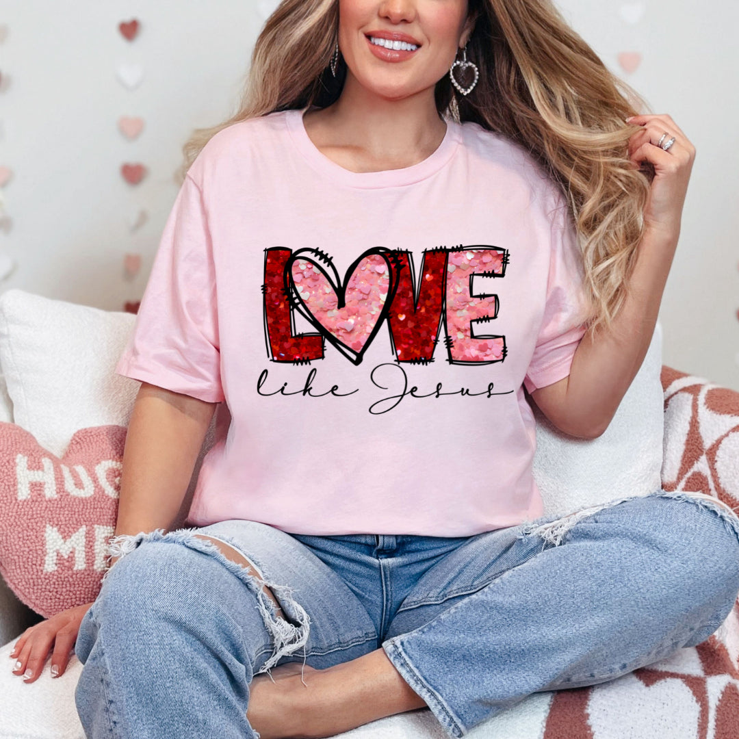 Love Like Jesus (NEW) - Soft Pink Tee