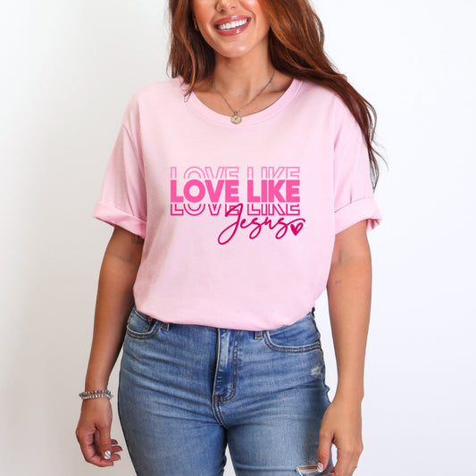 Love Like Jesus - Soft Pink Tee