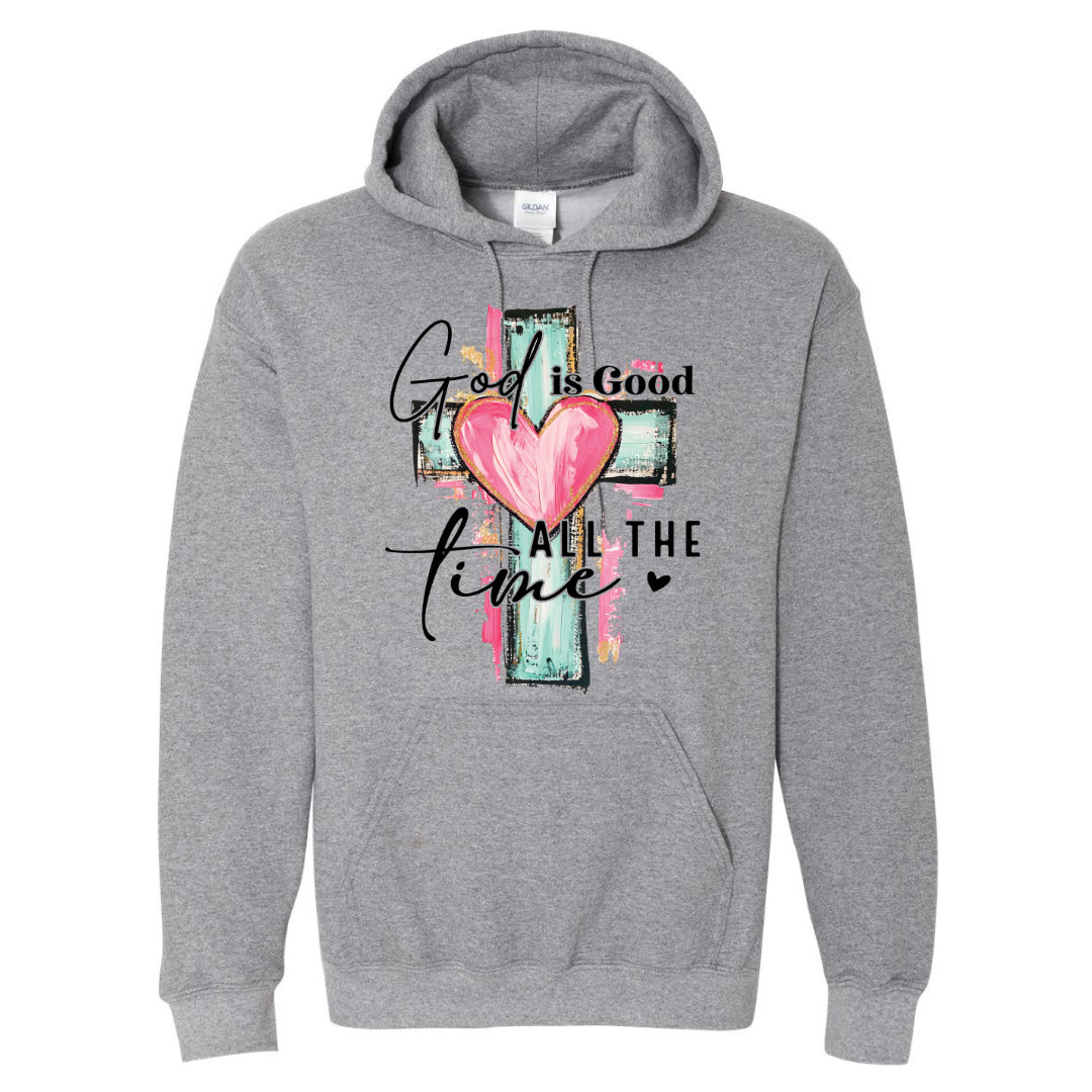 God is Good All the Time - Graphite Heather Hoodie