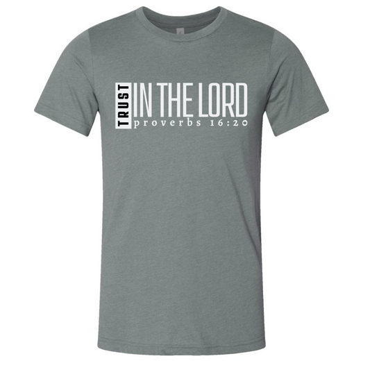 Trust in the Lord - Heather Blue Storm Tee