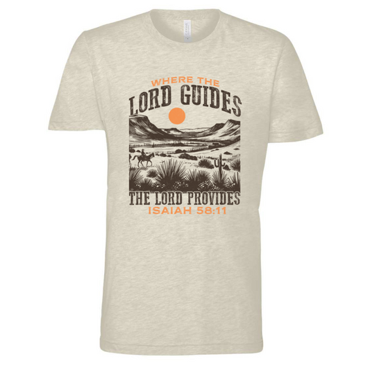 The Lord Provides - Heather Prism Natural Tee