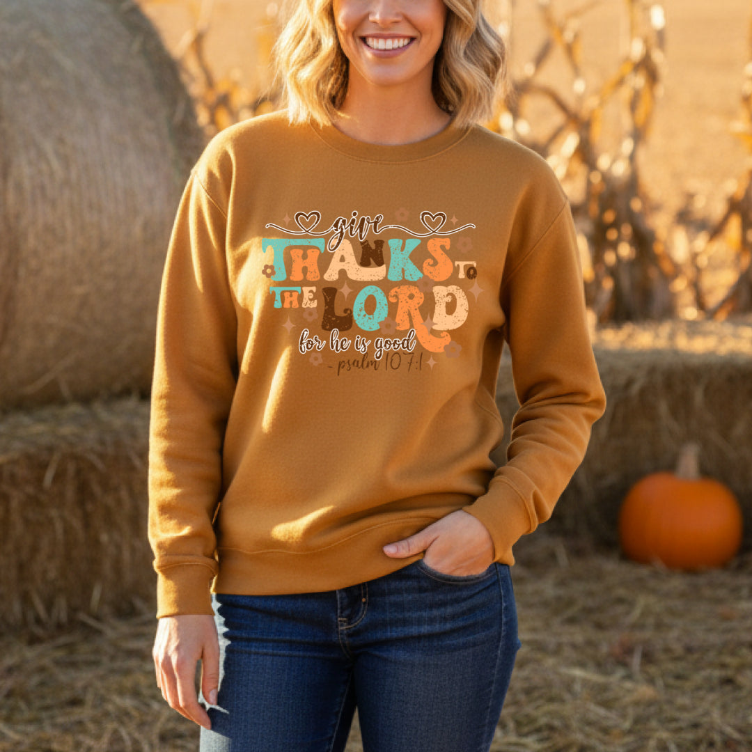 Give Thanks to the Lord - Crew (multiple colors)