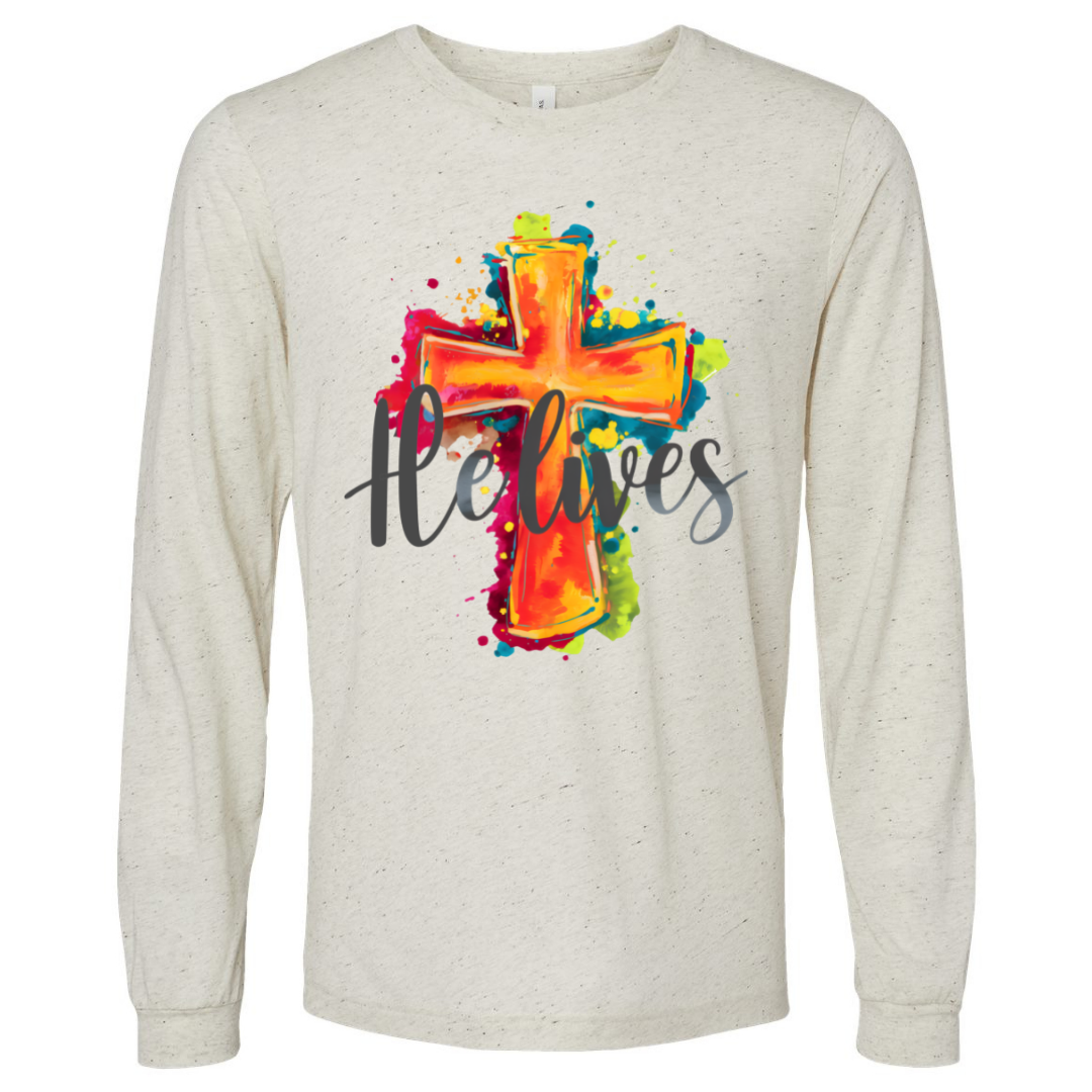 He Lives - Long Sleeve Tee (multiple colors)