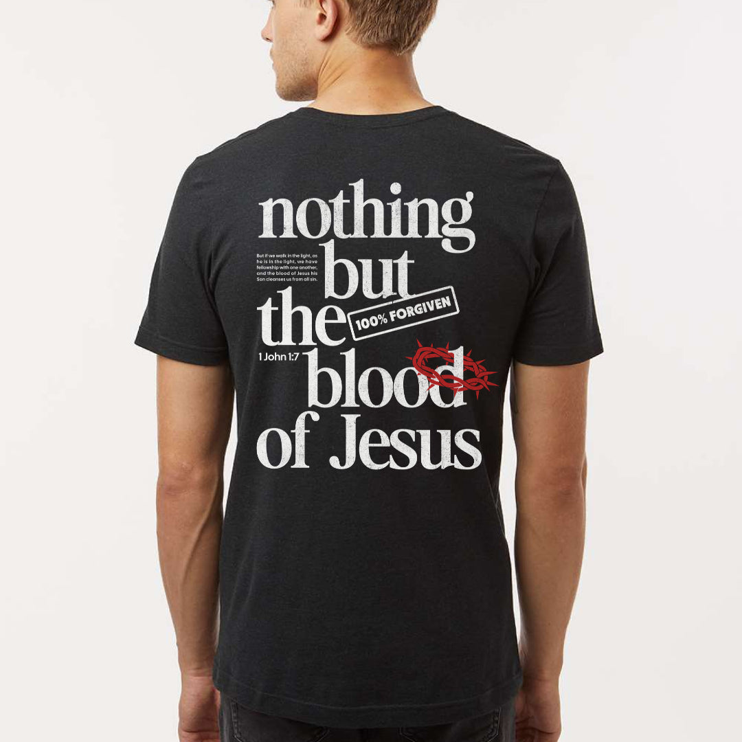 Nothing But the Blood - Black Heather Tee