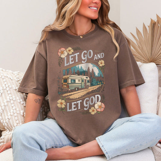 Let Go and Let God - Espresso Tee