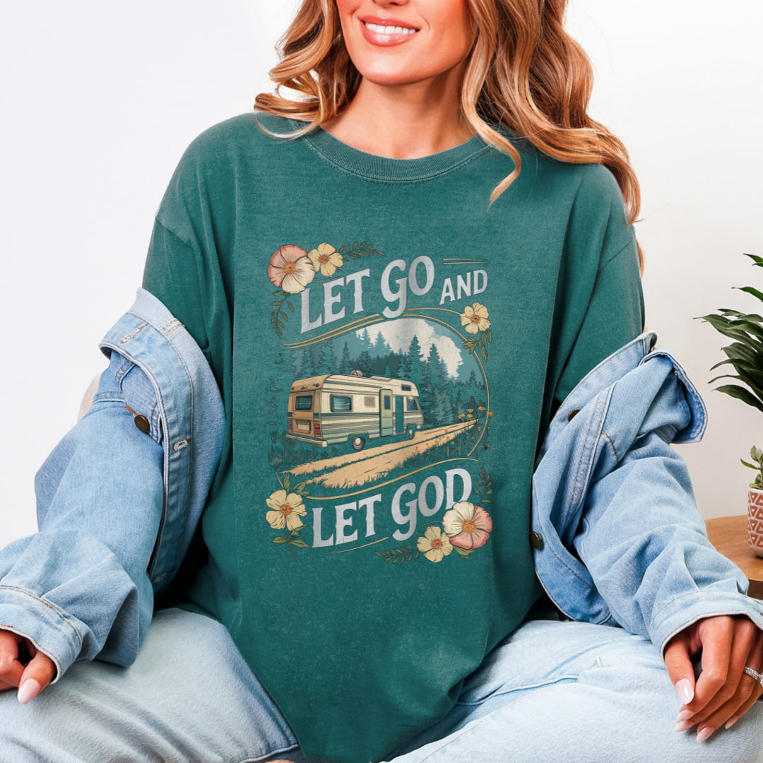 Let Go and Let God - Espresso Tee
