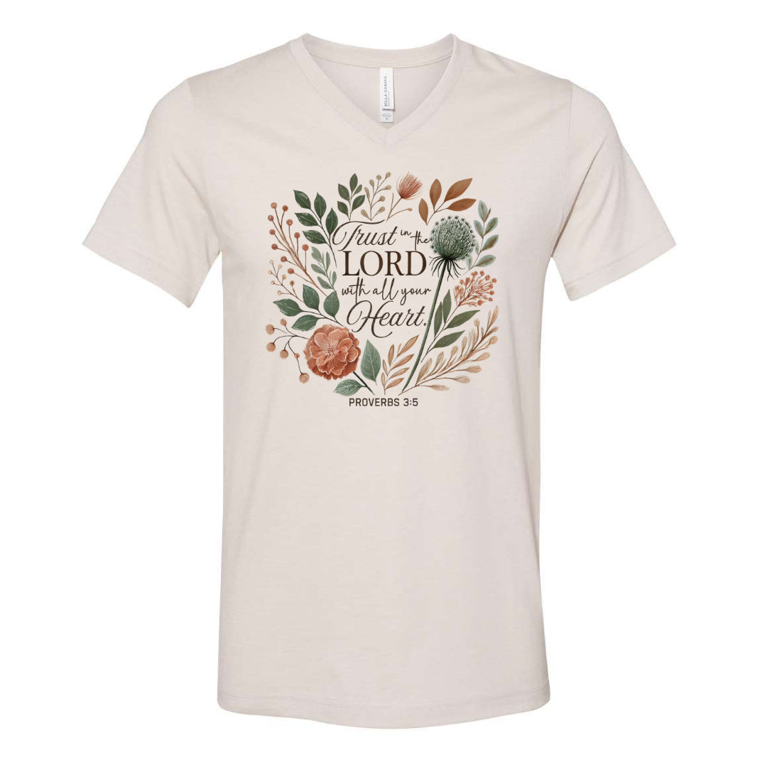 Trust in the Lord with all Your Heart - V-Neck (multiple colors)