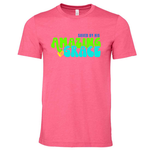 Amazing Grace Tee - Neon Pink