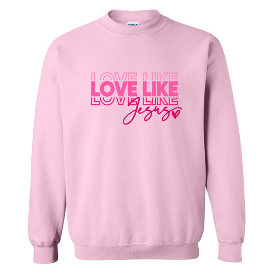 Love Like Jesus - Light Pink Crew