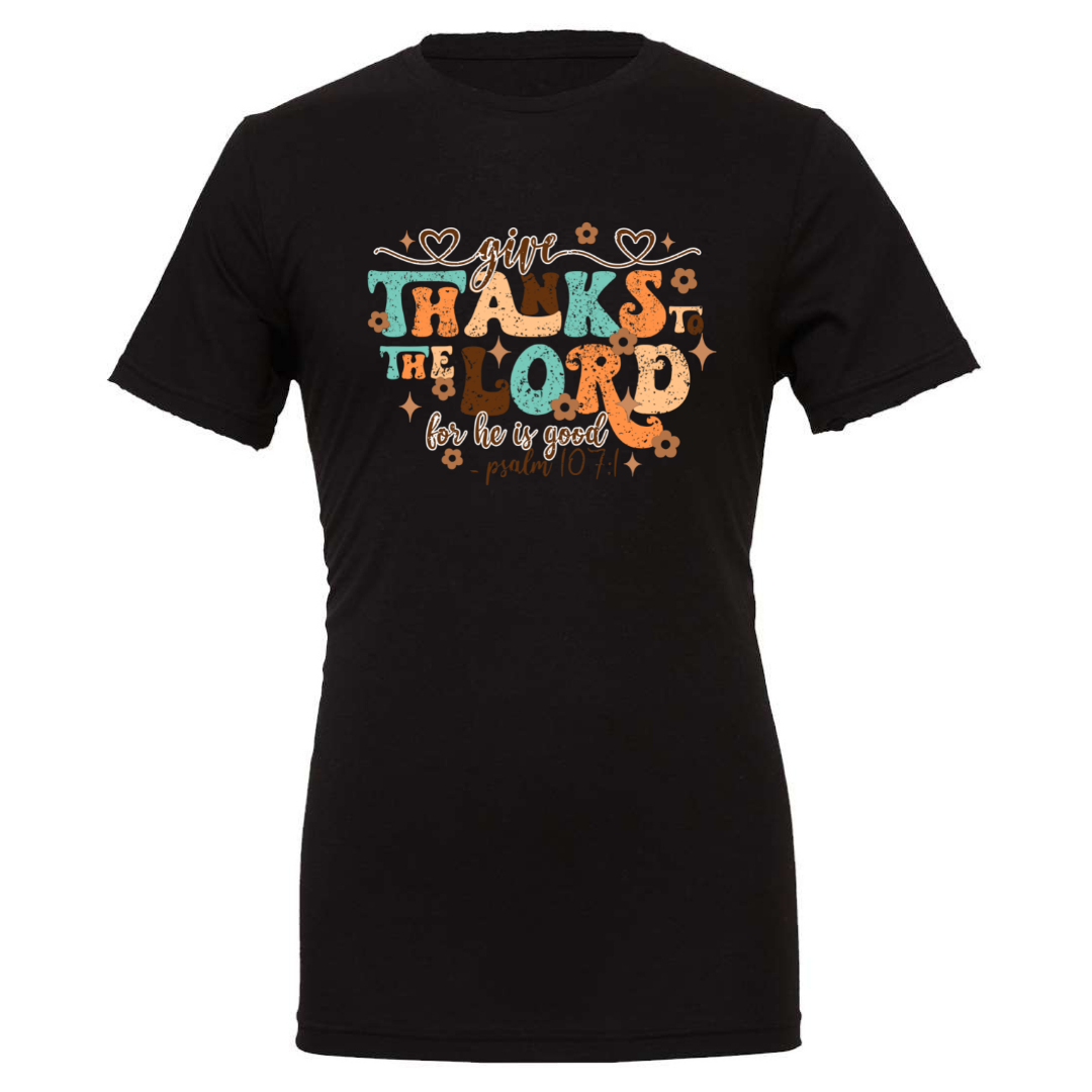 Give Thanks to the Lord - Black Tee