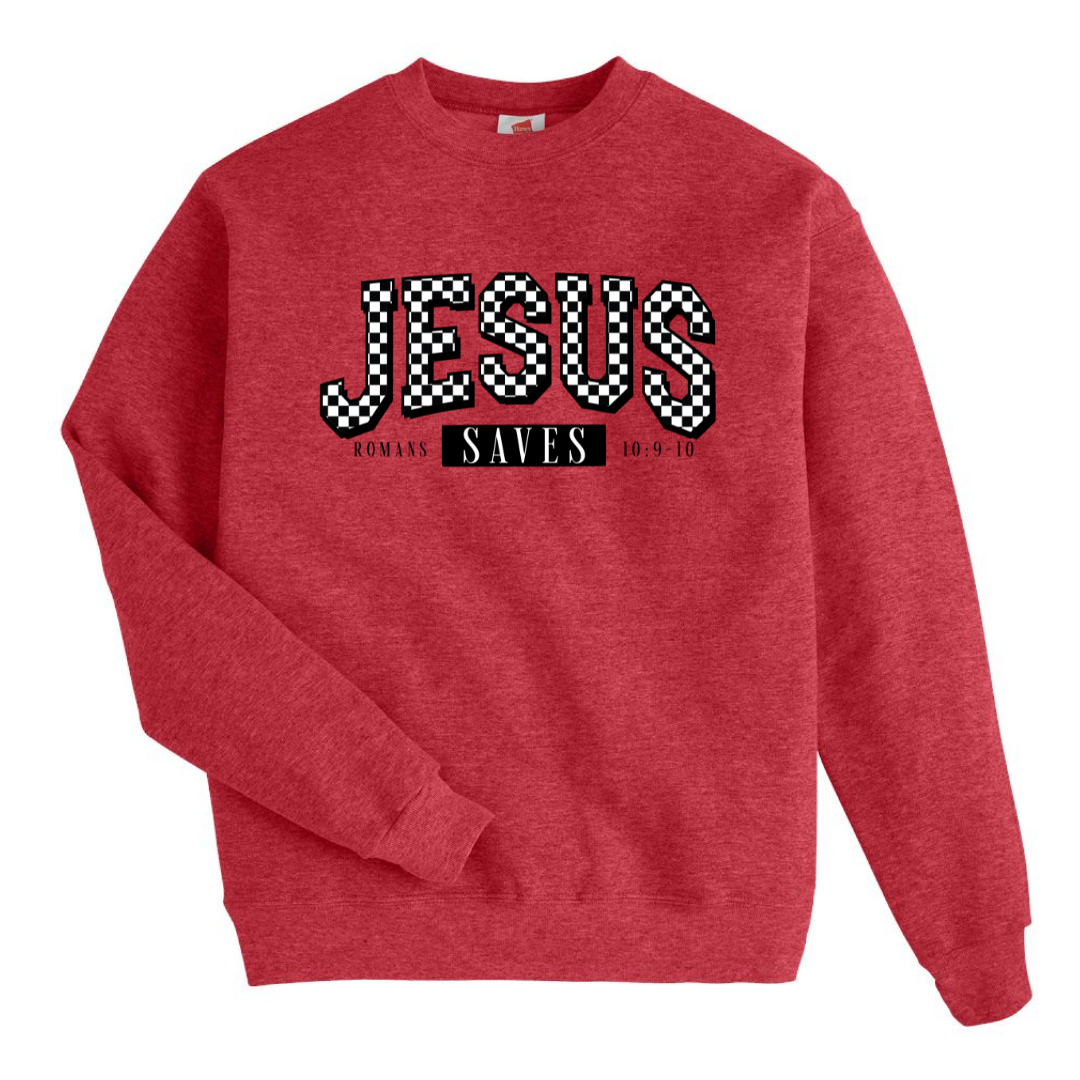 Jesus Saves - Crew (multiple colors)