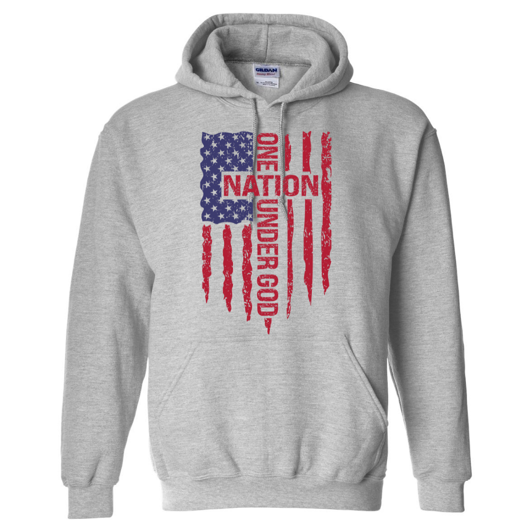 One Nation Under God - Sports Gray Hoodie