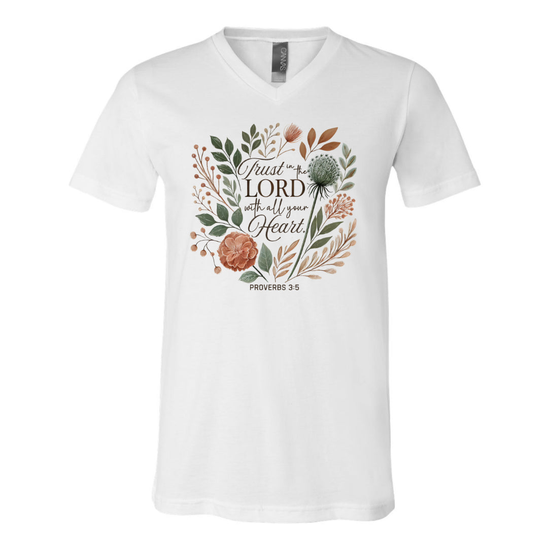 Trust in the Lord with all Your Heart - V-Neck (multiple colors)