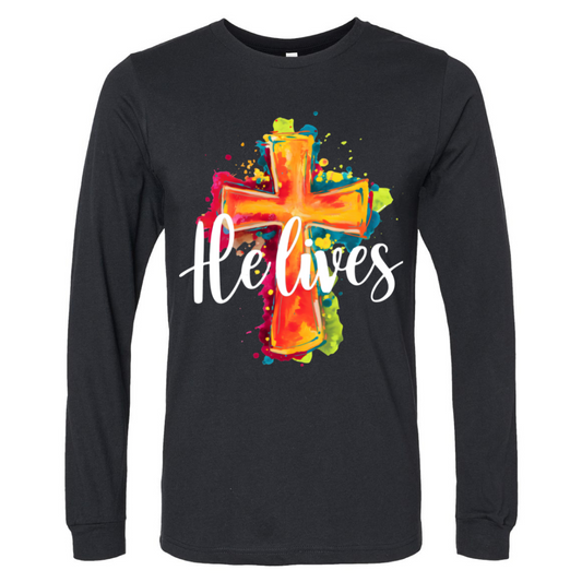 He Lives - Long Sleeve Tee (multiple colors)