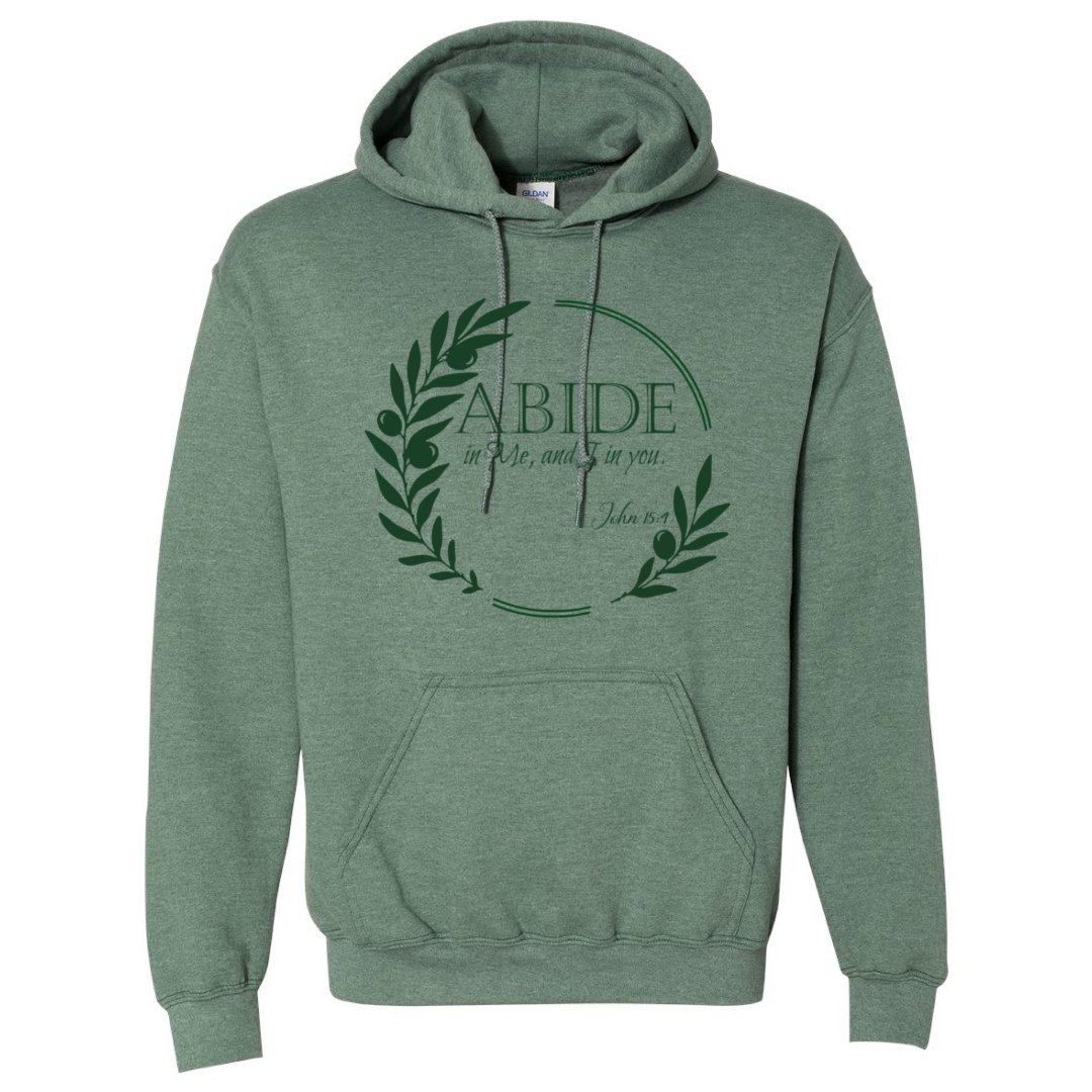 Abide - Heather Dark Green Hoodie