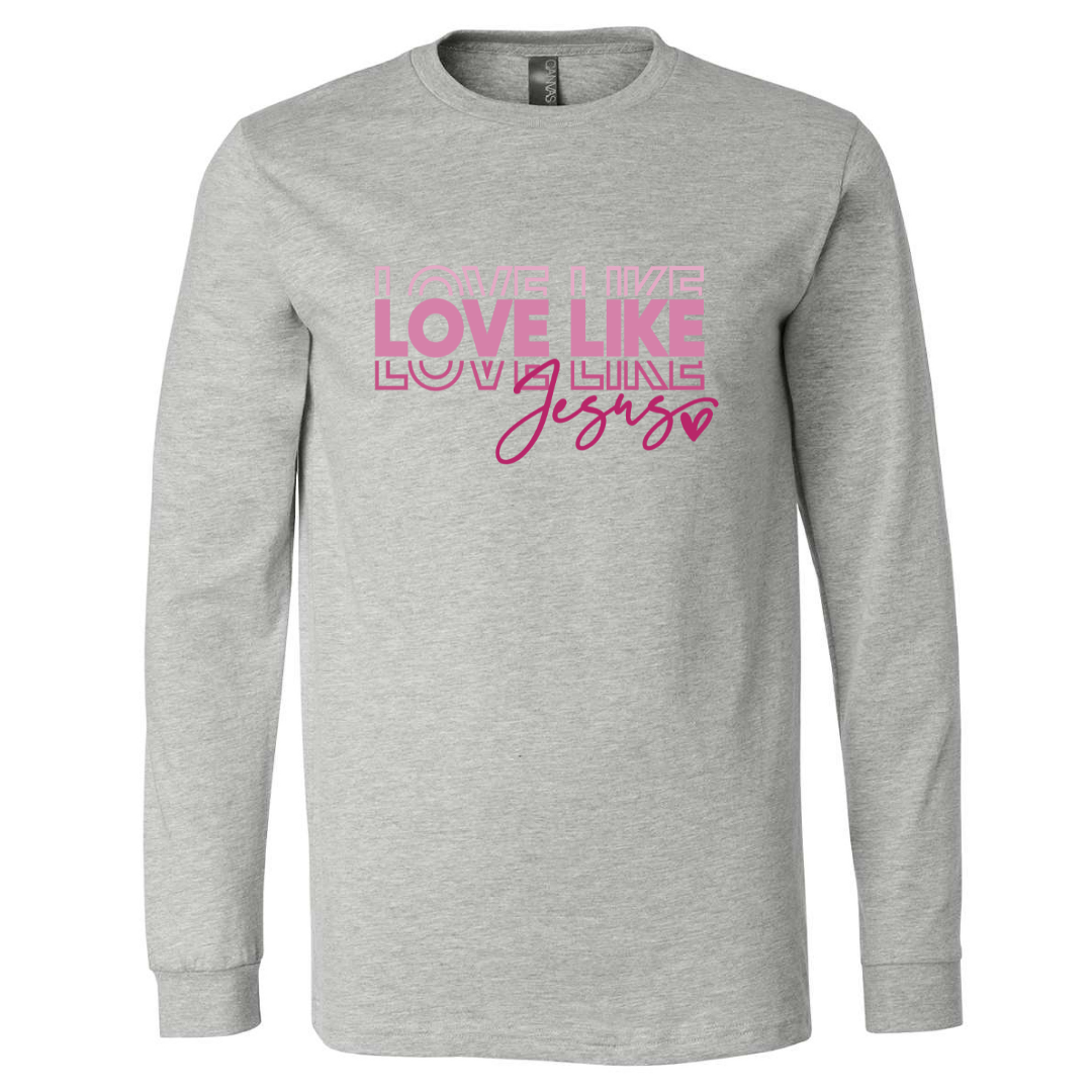 Love Like Jesus - Athletic Heather Long Sleeve Tee