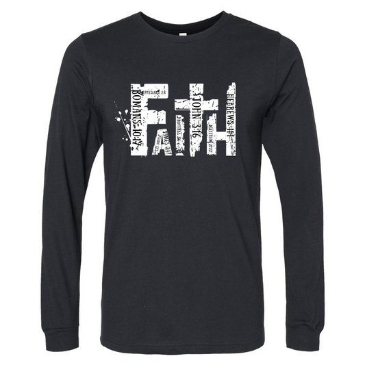 Faith - Black Long Sleeve Tee