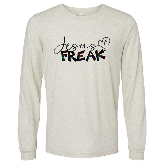 Jesus Freak - Oatmeal Triblend Long Sleeve Tee