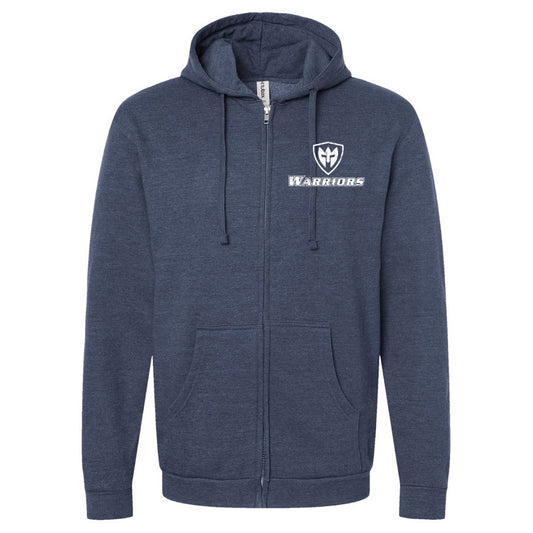 Adult Warrior Full-Zip Hooded Sweatshirt (multiple options)