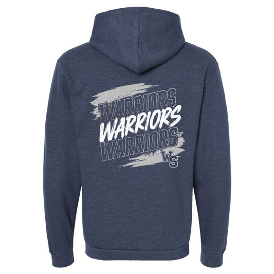 Adult Warrior Full-Zip Hooded Sweatshirt (multiple options)