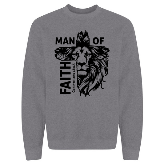 Man of Faith - Graphite Heather Crew