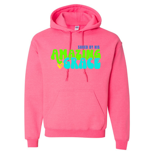 Amazing Grace - Safety Pink Hoodie